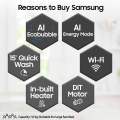 SAMSUNG WW90DG5U24AXIM 9 Kg Washing Machine With AI Eco Bubble WiFi Embedded &amp; Smart Thing Connectivity. 