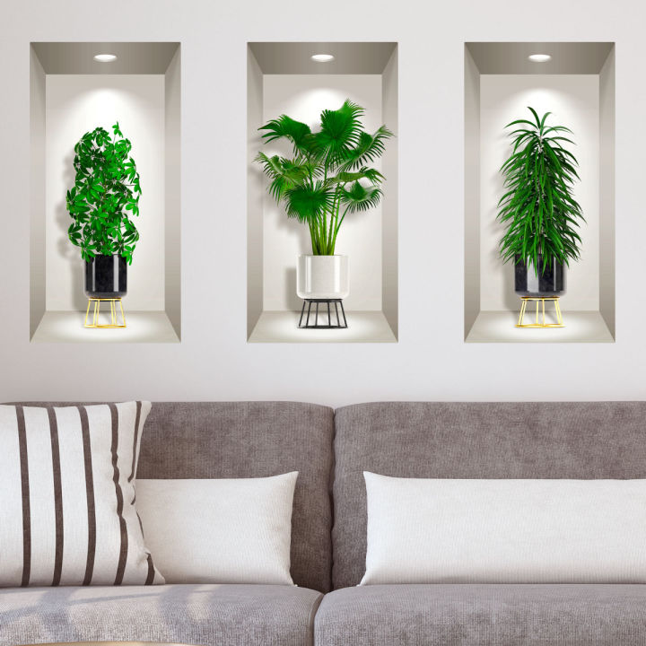 3D%20Leafy%20Plants%20Wall%20Sticker%2060cm%20x%2090cm%20-%20Image%204