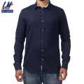 KILOMETER Plain  Navy Blue  Casual  Full Shirt For Men - 034. 