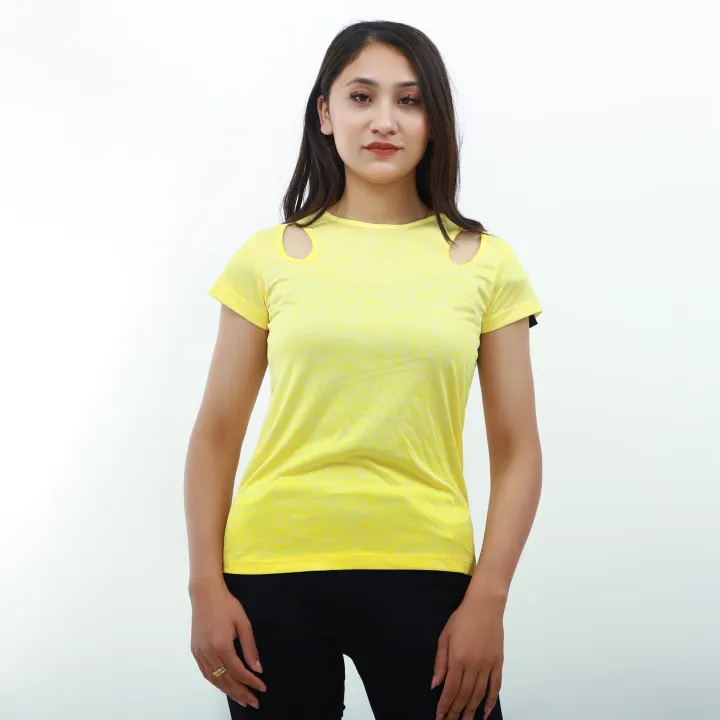 Labels%20Yellow%20Polyester%20Keyhole%20Top%20For%20Women%20LA%20T%200013-0016%20-%20Image%202