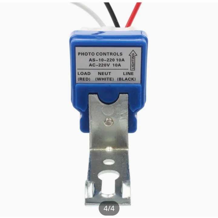 Auto Day/Night On Off Photocell LDR Sensor Switch For AC 220V 10A | Light Dependent Resistant Sensor Switch