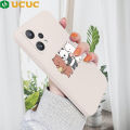 UCUC for Realme 9 Pro / OnePlus Nord CE 2 Lite 5G Back Cover Three Little Bears Soft Thin Liquid Silicone Phone Case. 