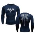 New style Y2K Compression Shirt Men's Fitness Gym Skeleton Sport Running T-Shirt Rashgard Tops Tee Quick Dry Long Sleeve T-Shirt For Men. 