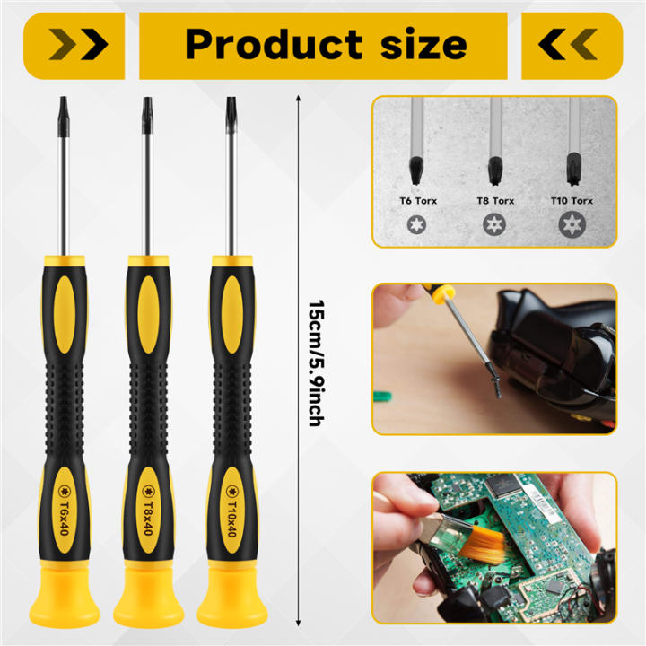 8Pcs/Set%20Torx%20T8%20T6%20T10%20H35%20Screwdriver%20Opening%20Tools%20Set%20Repair%20Tool%20Kit%20Screw%20Driver%20Pry%20for%20One%20360%20PS3%20-%20Image%202