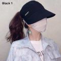 Fashion UV Protection Duckbill Caps Embossed Large Brim Sun Protection Hat Breathable Open Top Bucket Hats Cycling. 