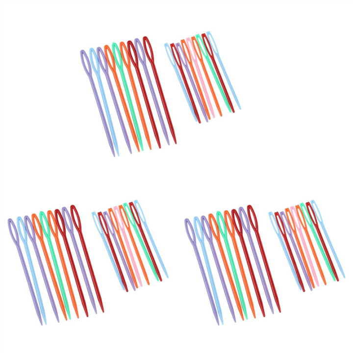 NAMUNY 54 Pcs Plastic Hand Sewing Yarn Darning Tapestry Needles Craft 9.3cm; 7cm Each 27Pcs