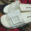Chinese Style White Slippers for Girls | Deluxe shoes Waterproof Chappal for Women | Washable chappal for girls with high quality and low price. 