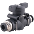 6mm Push Connect Valve Ball Valve 6mm Air Flow Control Valve Quick Connect Valve Tube Fittings 3 Pack Easy to Use. 
