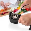 Knife Sharpeners - Kitchen Knife Sharpener 3-Stage Manual Knife Sharpening Tool with Diamond Coated,Tungsten Steel and Ceramic. 