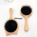 Difutagui Hairbrush detangling massage scalp handle bristle wild boar natural 【2025 Version】 brush bamboo hair comb anti-static comb styling tool. 