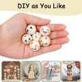 (GGBR) Cute Wooden Beads DIY Wooden Ball Toys Natural Wood. 