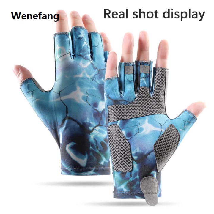 Wenefang%20Men's%20Summer%20Fishing%20Anti-slip%20Wearable%20Cool%20Outdoor%20Professional%20Fishing%20G10-DY%20Half%20Finger%20Gloves%20Ice%20Silk%20Breathable%20Soft%20UV%20-%20Image%203
