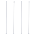 4X Spring Loaded Extendable Telescopic Net Voile Tension Curtain Rail Pole Rod Rods White 70-120cm. 