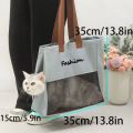 Dog Backpack Soft Canvas Cat Carrier Bag Portable Breathable Pets Handbag High Capacity Pet Mesh Carrier Bag Cat. 