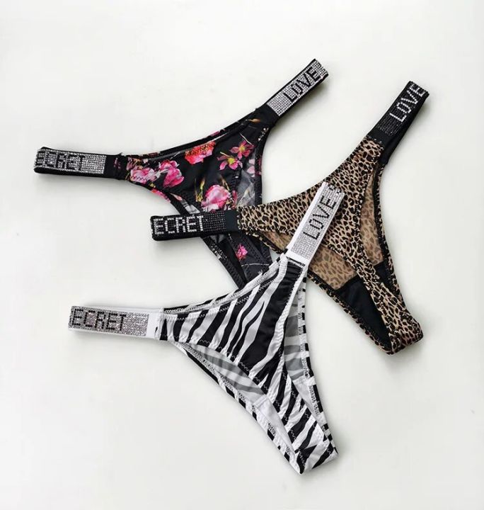 3Pcs%20Panties%20Women%20Thongs%20Rhinestones%20Letter%20Diamonds%20G-string%20Sports%20Thong%20Low%20Waist%20Shorts%20Briefs%20T-back%20Fitness%20M-XL%20-%20Image%202