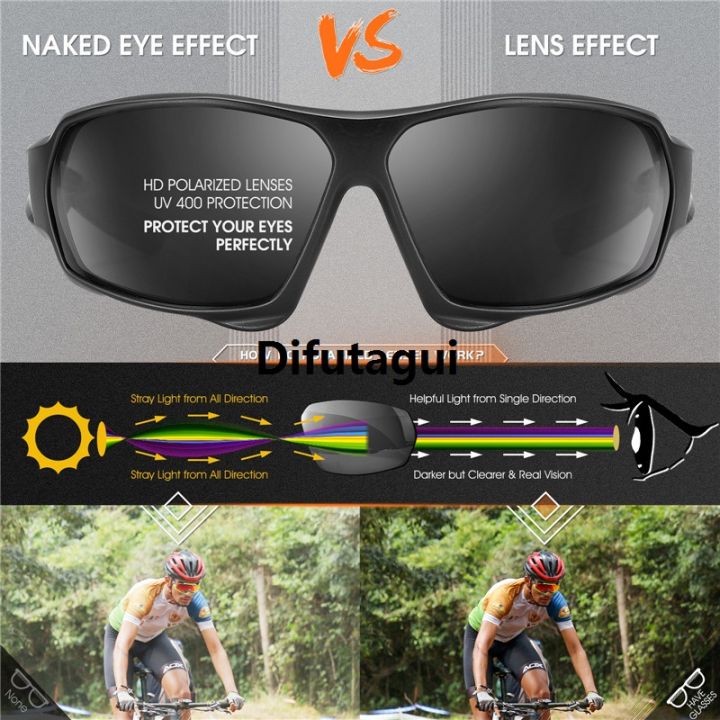 Difutagui Portable WEST BIKING HD Polarized Cycling Sunglasses UV400 Protection Fashion Bike MTB Road Bicycle Eyewear Men Women Outdoor Sport Goggles