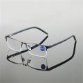 Portable Anti Blue-ray Reading Glasses Ultralight Metal Frame Far Sight Eyewear High-definition Presbyopia Glasses Senior Citizens. 