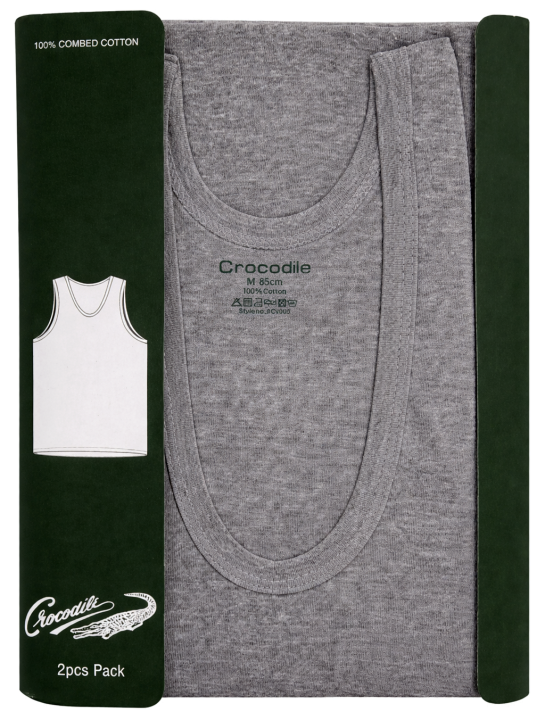Crocodile Pack Of 2 Cotton Sando Vest For Men - Fashion | Multicolor | Multisize | Summer Sando For Men