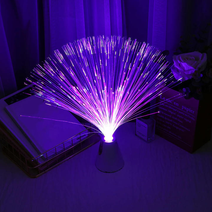 NEW 【Innovative design】Multicolor LED Fiber Optic Light Night Lamp Holiday Party Wedding Home Decoration Star Nighting Lighting Lamps