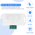 DC 12V 24V PIR Motion Sensor Function Controller LED Switch Body Infrared Switch Motion Timer White for LED Strips. 