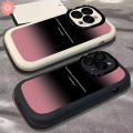 Simple Fashion Gradient Pink Creative English Letters Couples Case Compatible for IPhone 13 11 16 15 14 12 Pro Max XR 16 15 14 8 7 Plus 7Plus X XS Max Luxury Puffs Soft Cover. 