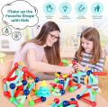 Magnetic Building Sticks Blocks Toys Gift for Boys and Girls, Magnet Sticks Balls and Rods Building Sets, Sensory Montessori Toys for Preschool Toddlers Kids. 