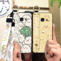 Wristband Cartoon Phone Case For Samsung Galaxy A520/A5 2017 ring Silicone Cute Kickstand Phone Holder Shockproof. 