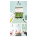 1 PCS Milk Carton Alarm Clock Wind Milk Carton Electronic LED Smart Clock Bedroom Bedside Dormitory Student Clock Brown. 