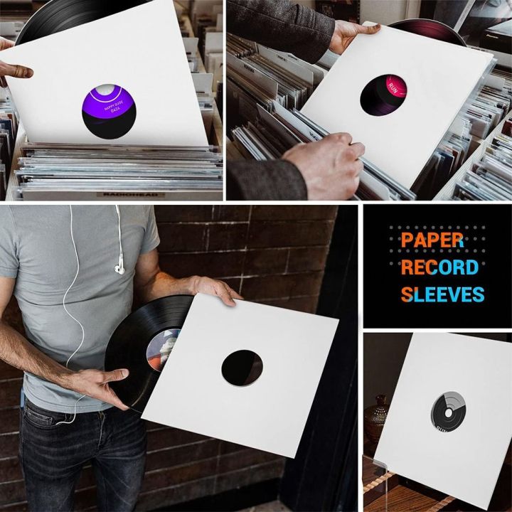 Square Record New 7/10 Inch Vinyl Records Sleeve Kraft Paper Reusable Outer Record ...