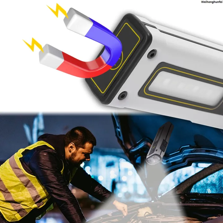 WeihonghunfeiSSD%201Pcs%20Power%20Mobile%20High%20Power%20Light%20Work%20Flashlight%20COB%20Mini%20Hot%20Selling%20Multifunctional%20Portable%20Rechargeable%20Strong%20Magnet%20LED%20Flashlight%20Strip%20Fashion%20-%20Image%202