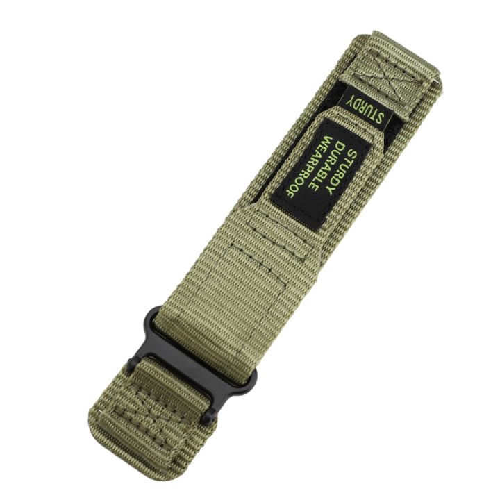 Adjustable Woven Loop Design Nylon Watch Strap Black/Green/Grey Nylon Material Replacement Strap Sports Watch Strap Sports Use