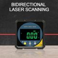 Angle Gauge Rechargeable Laser Angle Ruler 4 Sides Magnet Dual Laser Digital Protractor Magnet Tilt Accurate Tilt Angle Box Measuring Tool. 