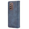 2Pcs for Samsung Galaxy Z Fold2 5G Phone Case for Galaxy Z Fold 2 Protective Case Without Buckle Flip Case,Blue & Brown. 