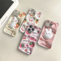 Jizetin for Realme 9 4G / Realme 9 Pro Plus / Realme 9 Pro+ / Narzo 50 Pro 5G Back Cover Cute Rabbit Luxury Slim Hard Crashproof Mobile Phone Case. 