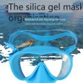 1 PCS Adult Panoramic Scuba Diving Mask Tempered Glass Snorkeling Dive Mask Premium Swim Goggles with Nose Cover ,Yellow. 