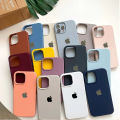 Apple iPhone 15 Pro (Small) & 15 Pro Max (Large) Liquid Silicone Soft Cover Case | Microfiber Inside. 