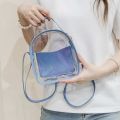 Storage Bag PVC Transparent Backpack Waterproof with Small Bag Jelly Shoulder Bag Clear Zipper Crossbody Bag Unisex. 