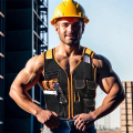 Safety Work Vest Tool Vest Maintenance Multi-Pocket Vest Oxford Cloth Work Vest with Multi-Pockets Tool Holders. 
