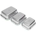 fasdaga 2X 304 Stainless Steel Lunch Box Eco-Friendly Portable Food Storage Container Refrigerator Multipurpose Crisper Box. 