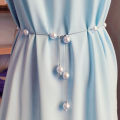 Pearl Women's Belt Adjustable Thin Chain Belt For Ladies Dress Skinny Waistband. 