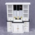 1/12 Doll House Miniature Cupboard Wash Basin Sink Cabinet Furniture Mini Decor Pretend Play Simulation Furniture Toys. 