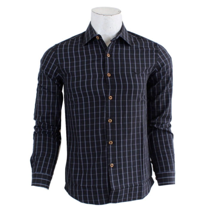 Kapsule9 Dark Blue Lining Shirt For Men