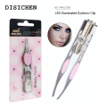 DISICHEN New 1PC LED Eyebrow Tweezer Oblique Tip Stainless Steel Eyebrow Trimming Clip Eye Hair Removal Prune False Eyelash Clamp Makeup Tool. 