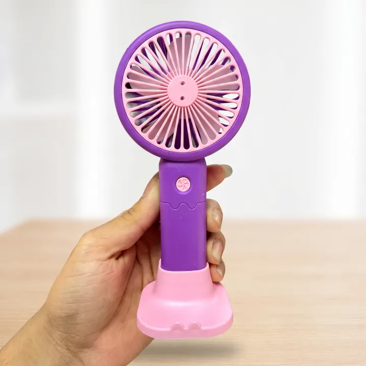 H&S%20Portable%20Mini%20Fan%202-in-1%20USB%20Rechargeable%20Hand%20Fan%20with%20Stand,%203-Speed%20Quiet%20Desktop%20Cooling%20Fan%20for%20Summer%20-%20Image%202