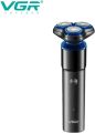 VGR V-325 Premium Cordless Rechargeable IPX6 Fully Waterproof 3 Head Electric Shaver Wet & Dry Rotary Shavers for Men with Magnetic Suction Super-Fast Charge 60 minutes Runtime with LED Indicator. 