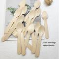 50Pcs 100% Bio Degradable Handmade Small Wooden Spoon Honey Teaspoon Seasoning Coffee Tea Sugar Salt Jam Mustard Ice Cream Bamboo Spoons. 