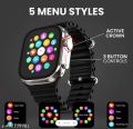 T8000 Ultra Smart Watch 1.90 (4.8 cm) Display, Bluetooth Calling HD Smart Watch, Sports Mode, Heart & SpO2 Monitoring, IP68, Fast Charging Smart Ultra 8 Series Watch (Black). 
