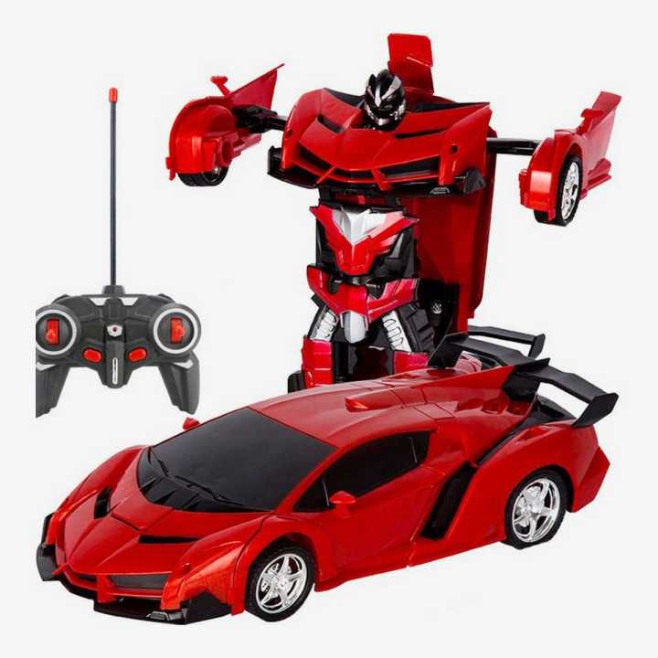 1 18 Transforming Robot remote control car Toy Car With Battery And Charger Transformer RC Toy For Kids Daraz .np