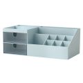 Cute Plastic Desktop Organizer Kawaii Nine Grids Cosmetic Makeup Organizer Drawer-type Office Supplies Storage Box Women Girl. 