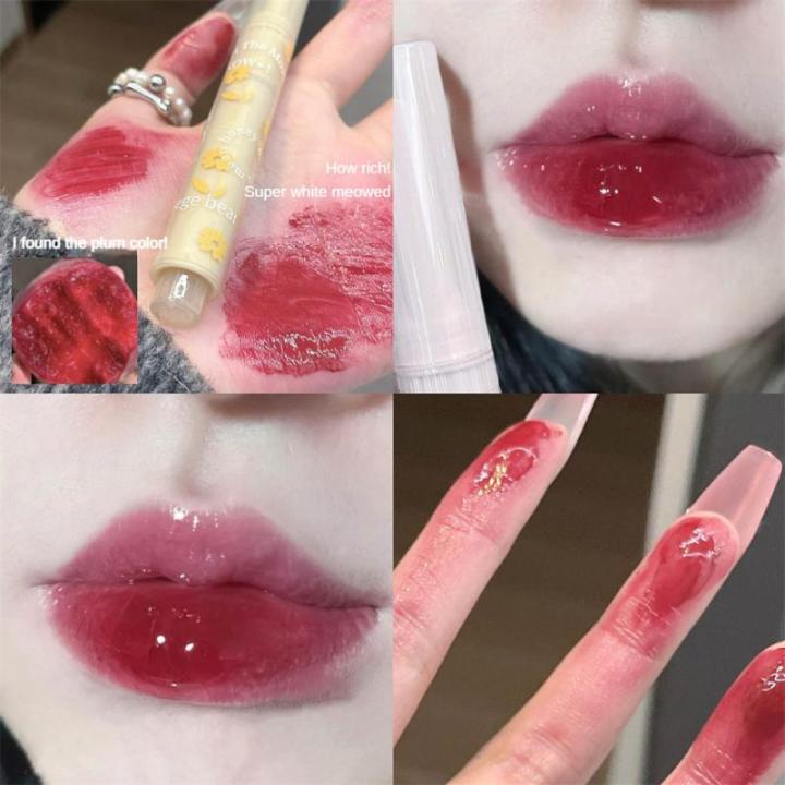 Korean Makeup Lip Gloss Lipstick Glaze ALIEN Mirror Water Glow Lip Moisturizing Pen Long Lasting Love Solid Lipstick Cosmetics